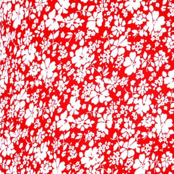 LULU’s Red & White Floral Printed Choker Swing Dress Mini Dress Sz S - Picture 5 of 15